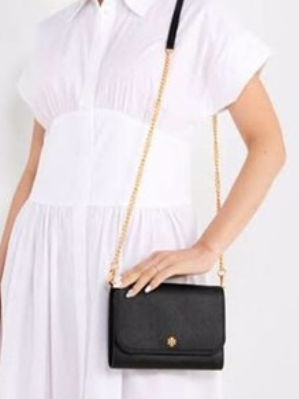 Tory Burch Emerson Chain Wallet Leather Crossbody